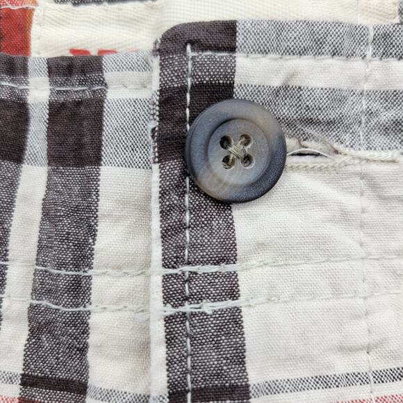 Mossimo Men's Flat Front Bermuda Shorts Size 32 Orange Plaid 100% Cotton Golf - Picture 4 of 12